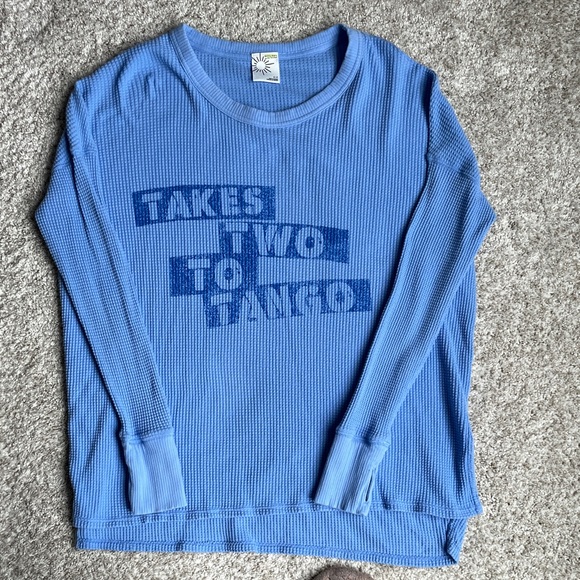 aerie Tops - Aerie Women’s Blue Graphic Long Sleeve Tee